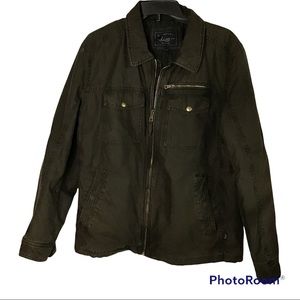 Barn Coat Jacket Green Canvas 